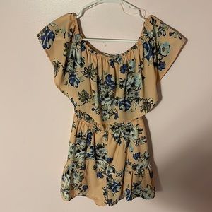 Altar’d State Peach & Floral Romper